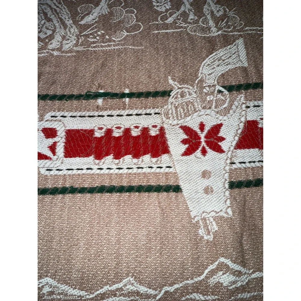 Vtg‎ Bates Western Twin Bedspread Blanket Mid-Century Americana Textile 50's